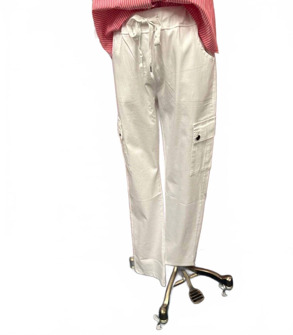 Women's Living On The Edge Pull-On Cargo Pants In Beige