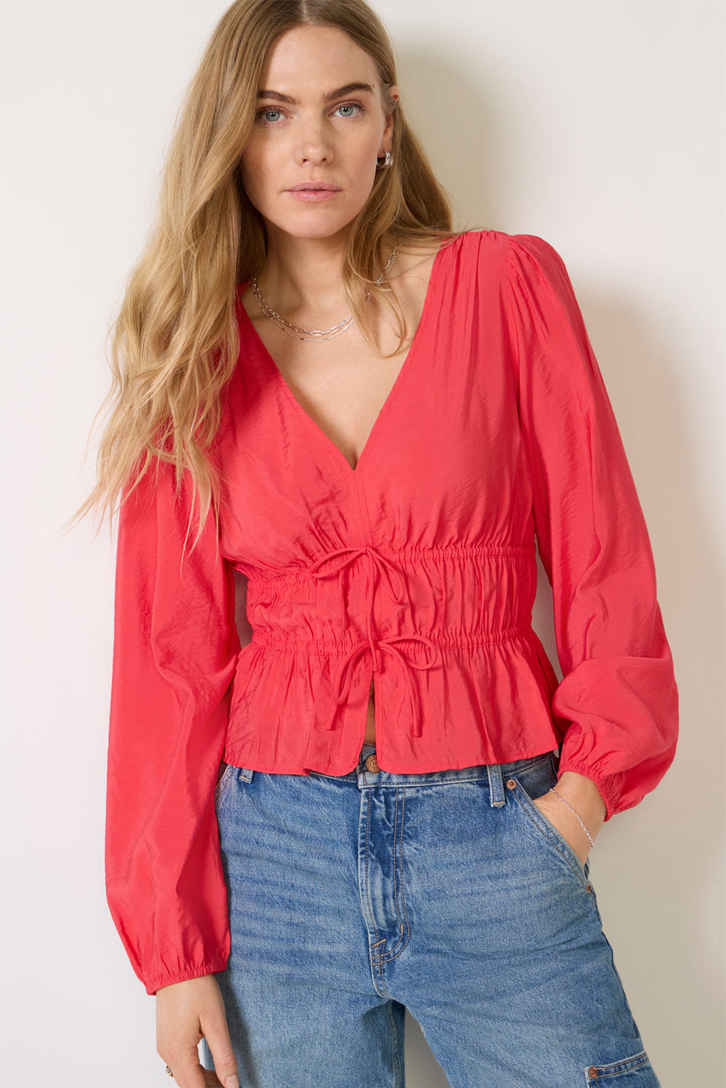 Women's Ariana Tie Front Blouse