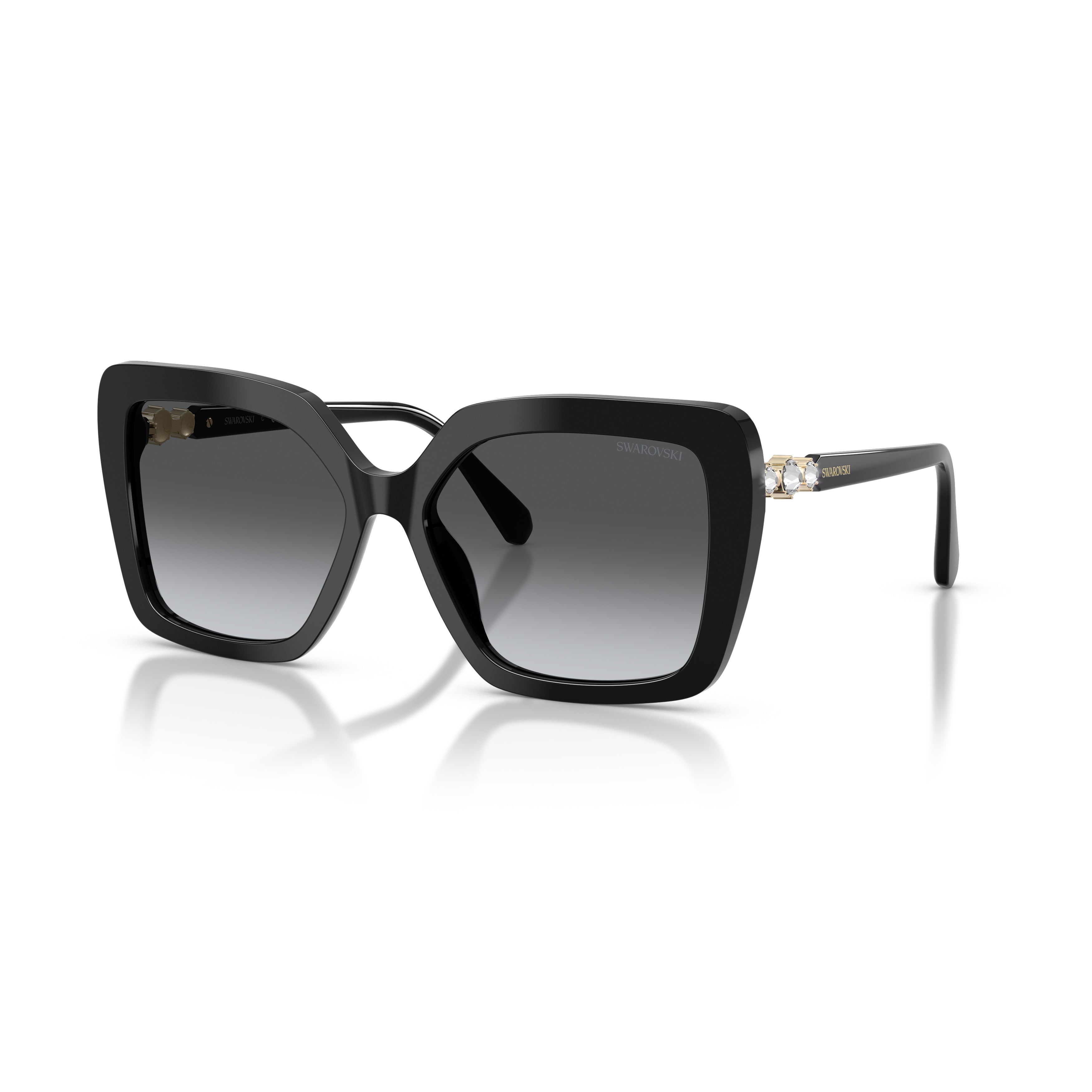 0Sk6049 Oversized Square Sunglasses with Gold Accents