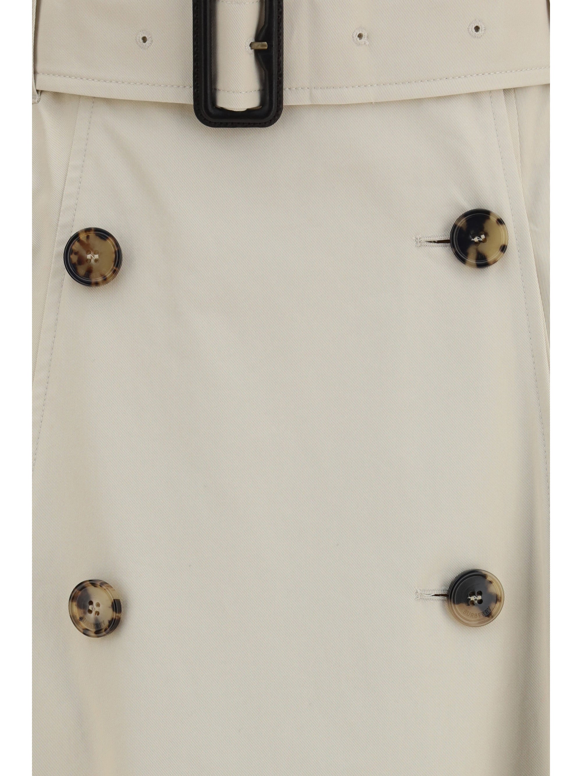 Burberry Women Midi Trench Skirt In Gabardine