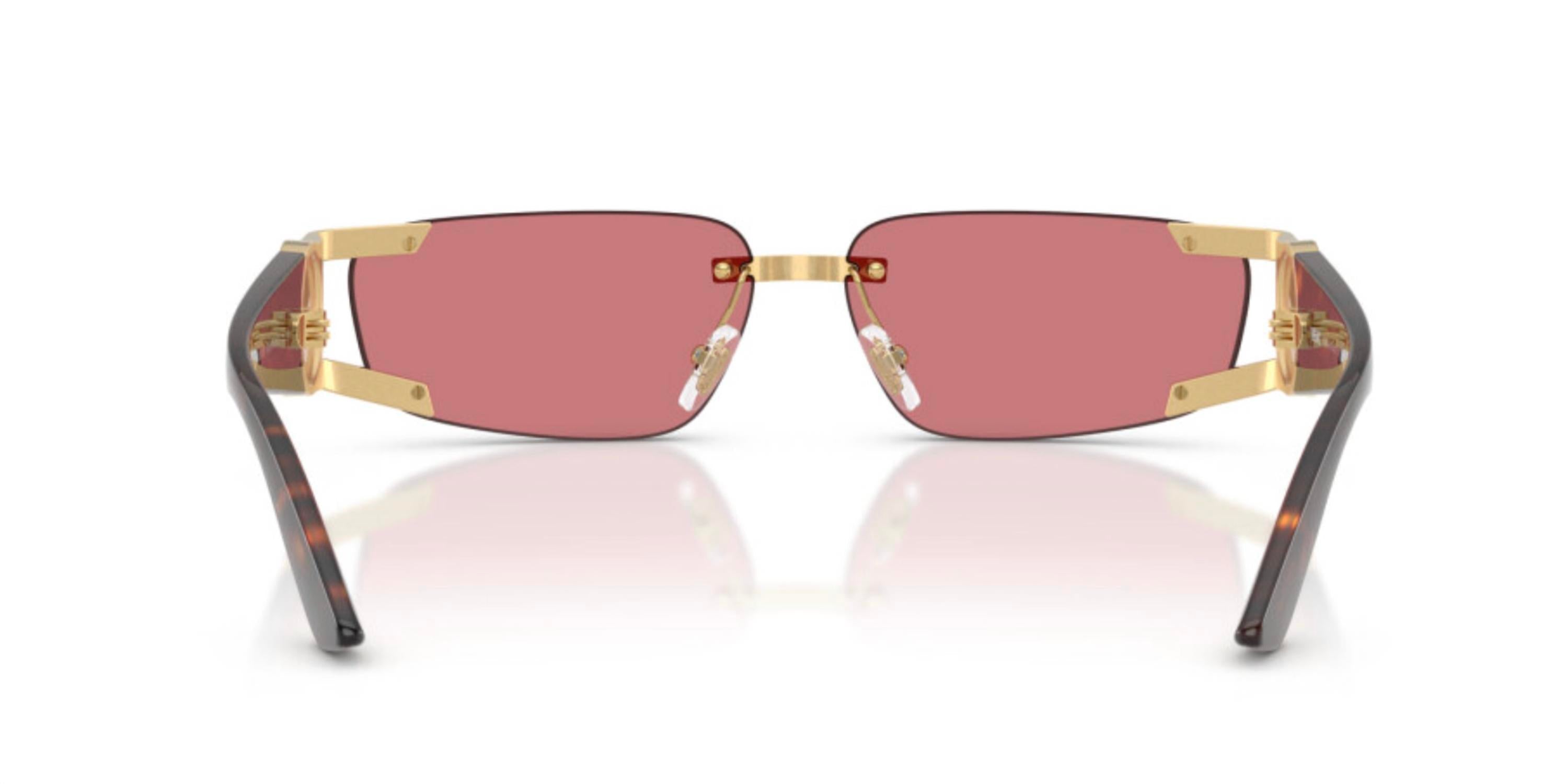 Women's Rectangular Sunglasses In Red Multi
