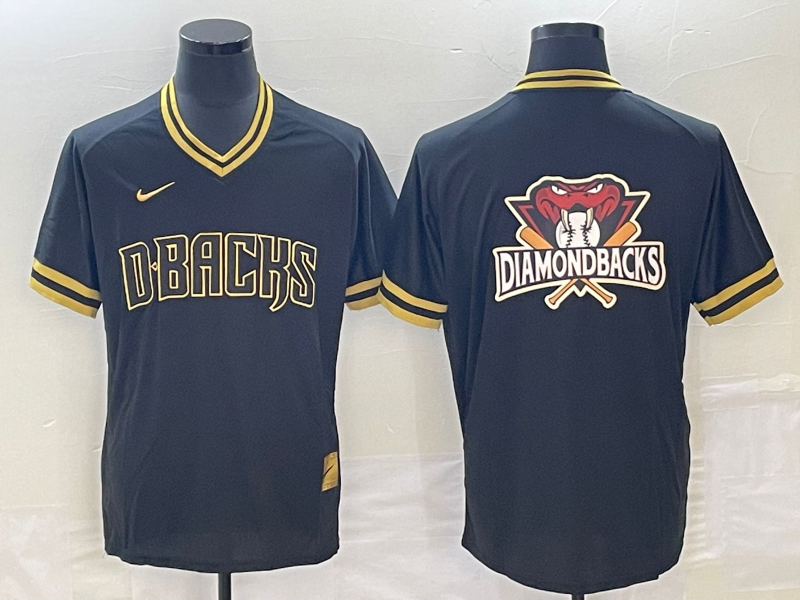 Men's Arizona Diamondbacks Black Alternate Replica Team Jersey1