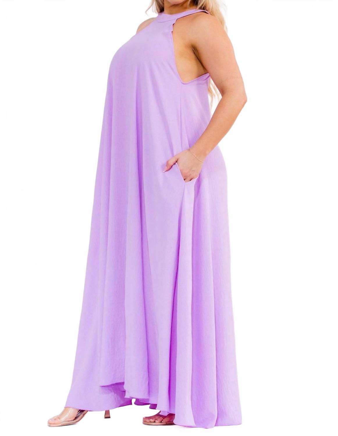 Flowy Maxi Dress In Lavender