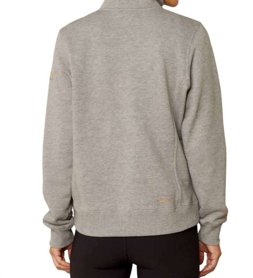 Women's Traverse Funnel Neck Sweatshirt In Heather Grey