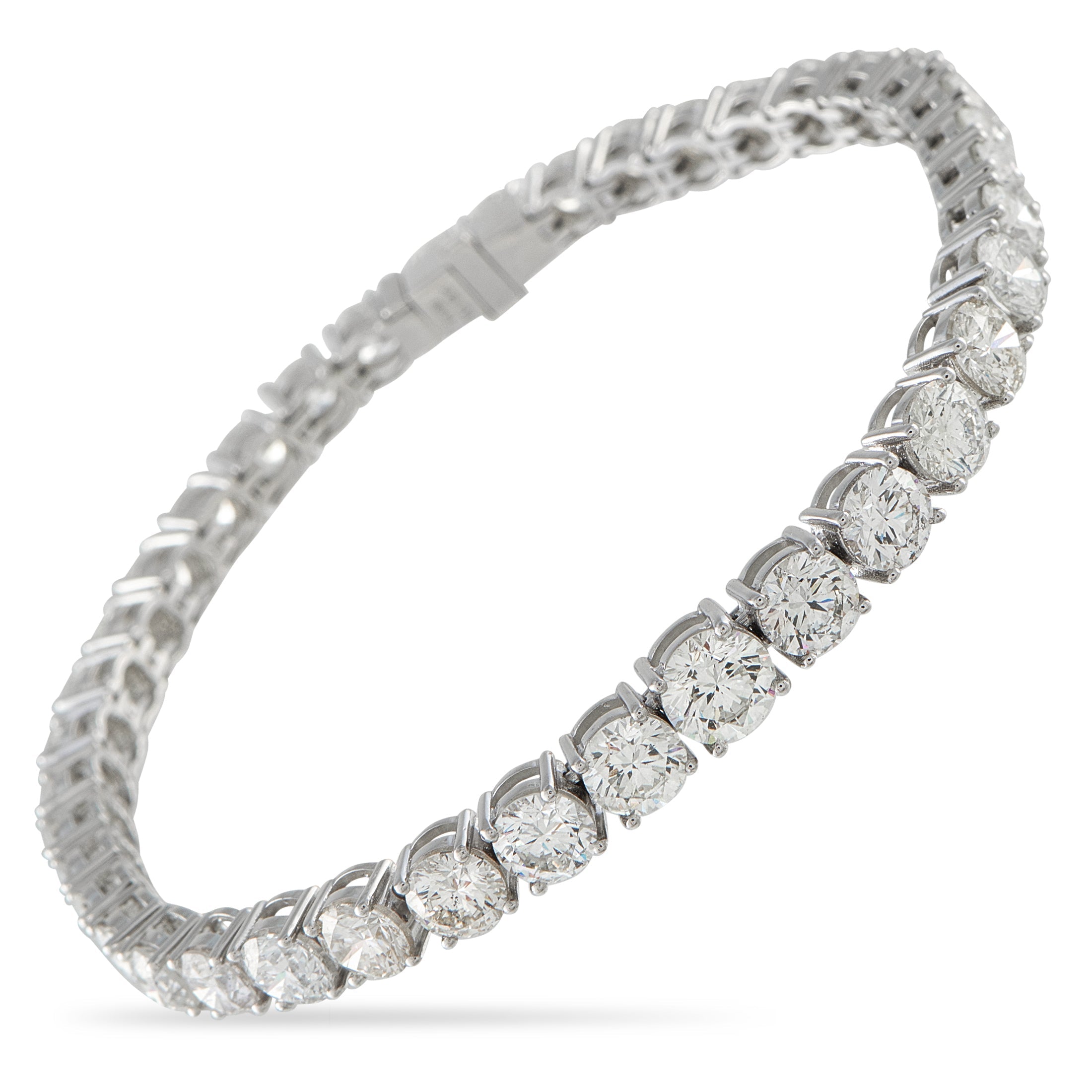LB Exclusive Platinum 13.82ct Diamond Tennis Bracelet MF04-041526