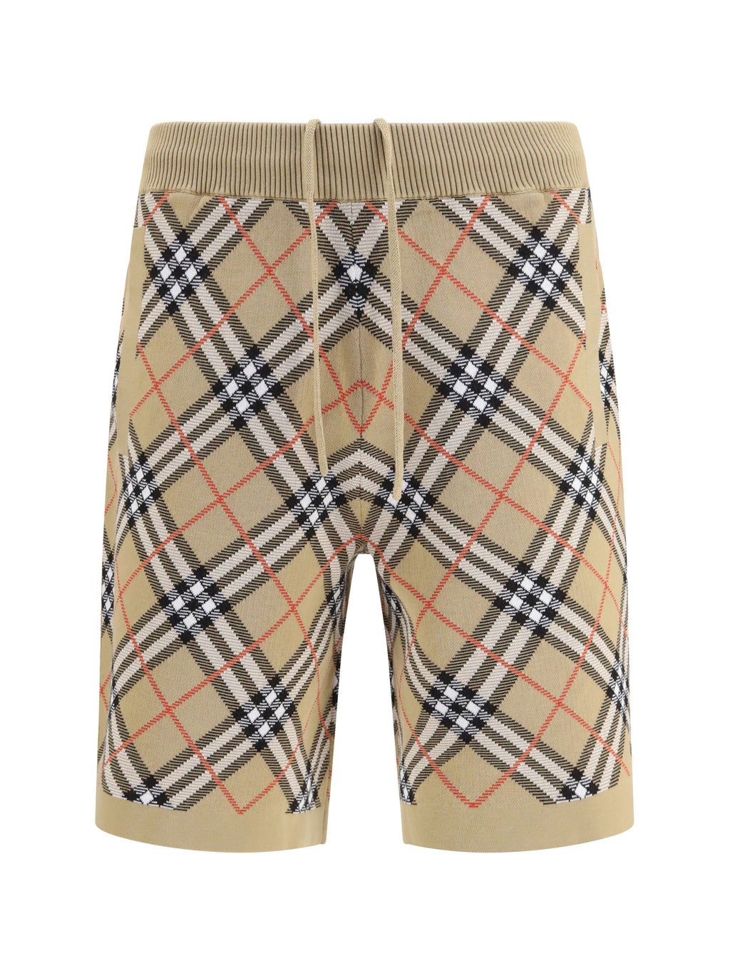 Burberry Men Check Cotton Blend Shorts