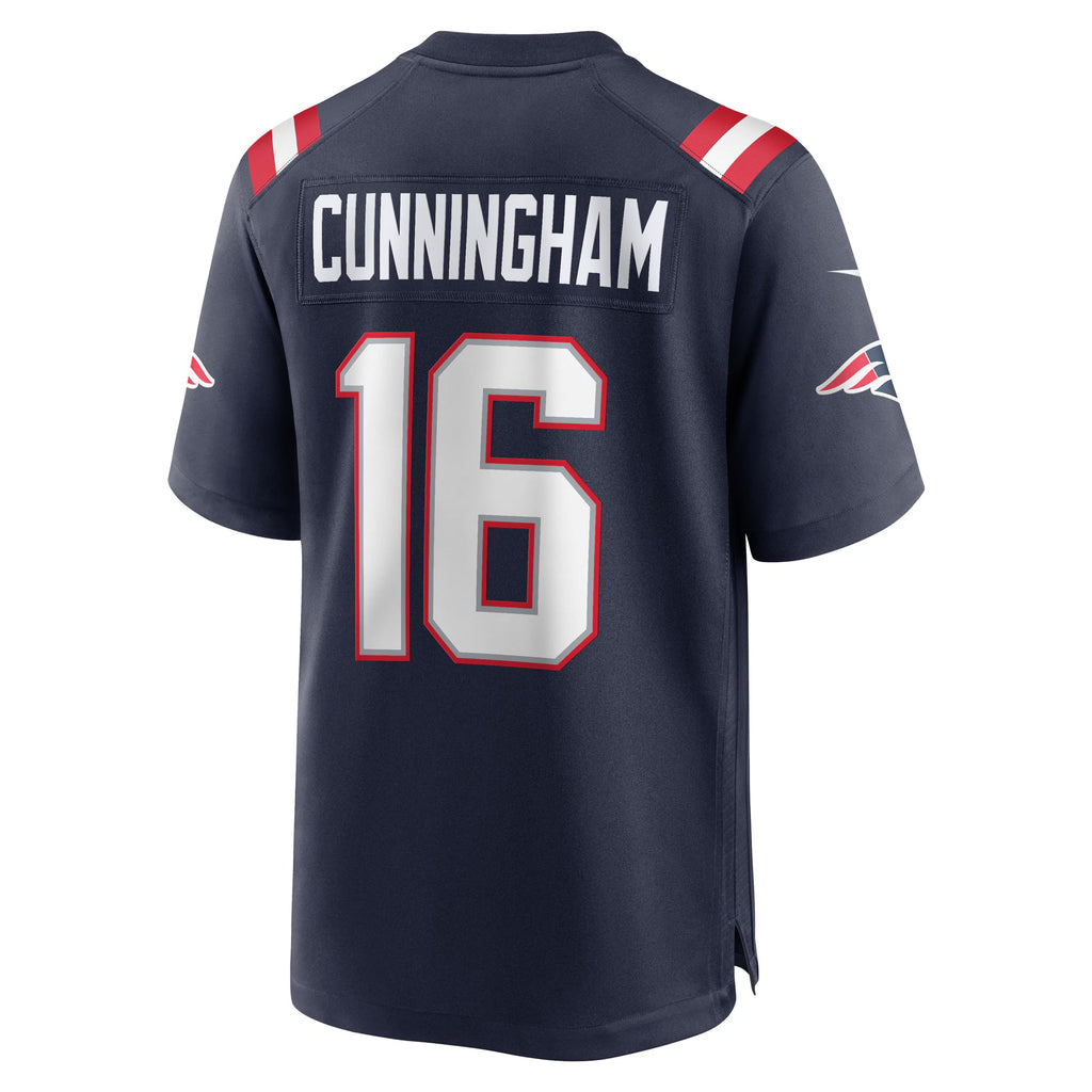 New England Patriots Malik Cunningham Navy Team Game Jersey