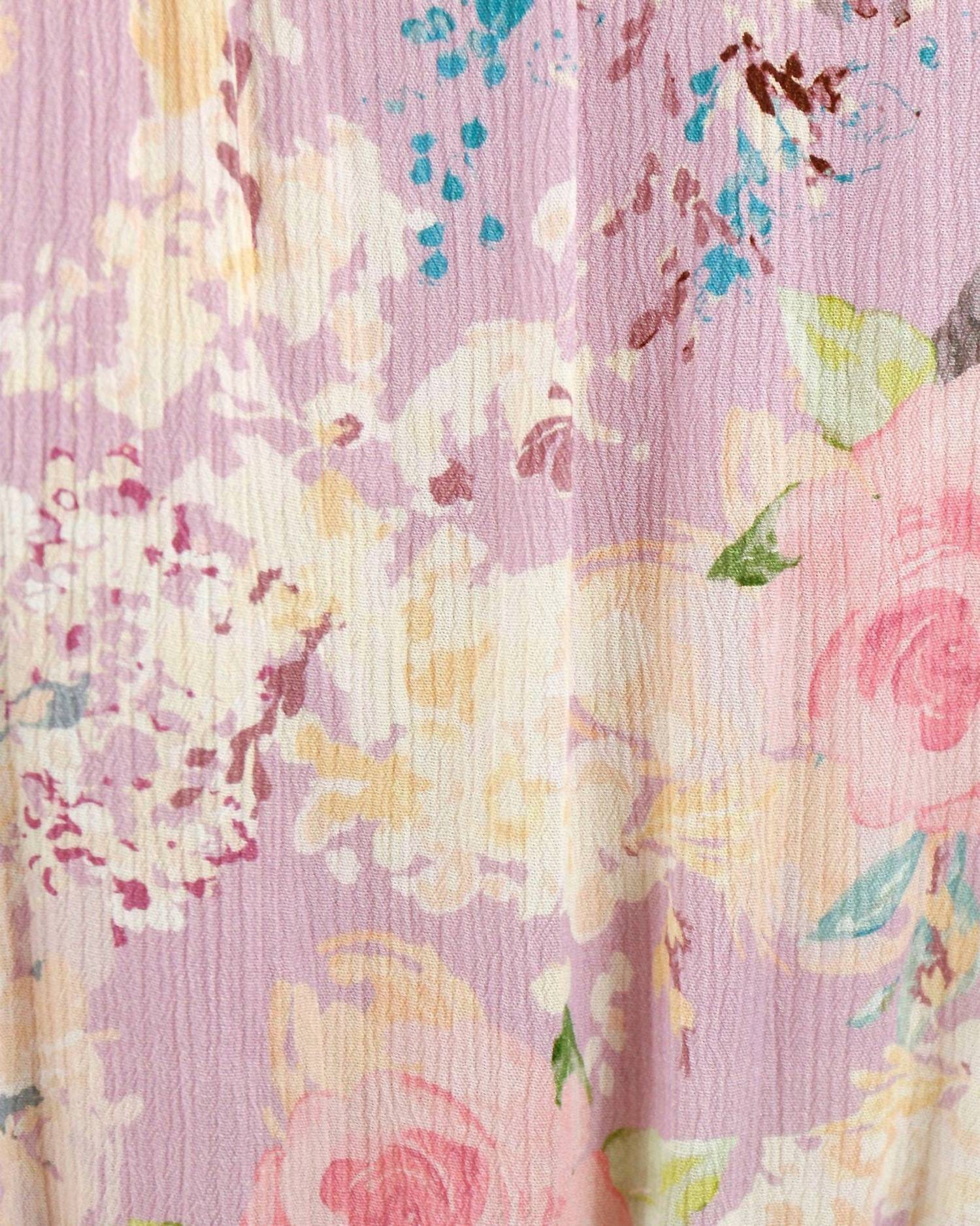 Sweetest Flowy Sleeves Romper In Purple Floral
