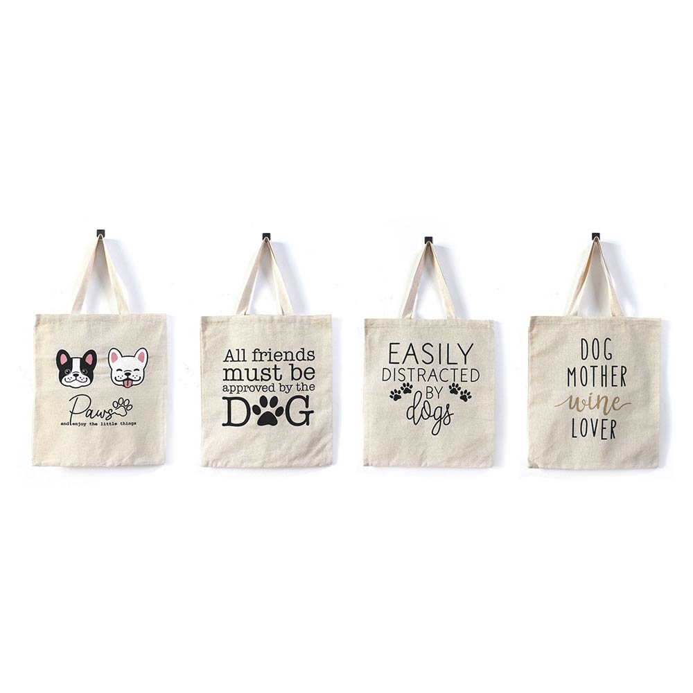 PAWS Cute Dog Printed Shoulder Tote Bag