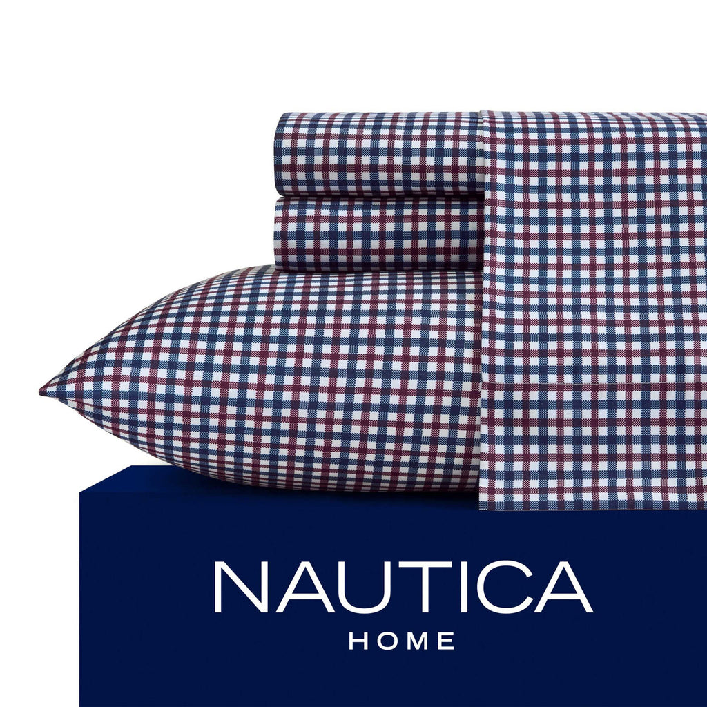 Nautica Heritage Plaid Blue Twin Sheet Set