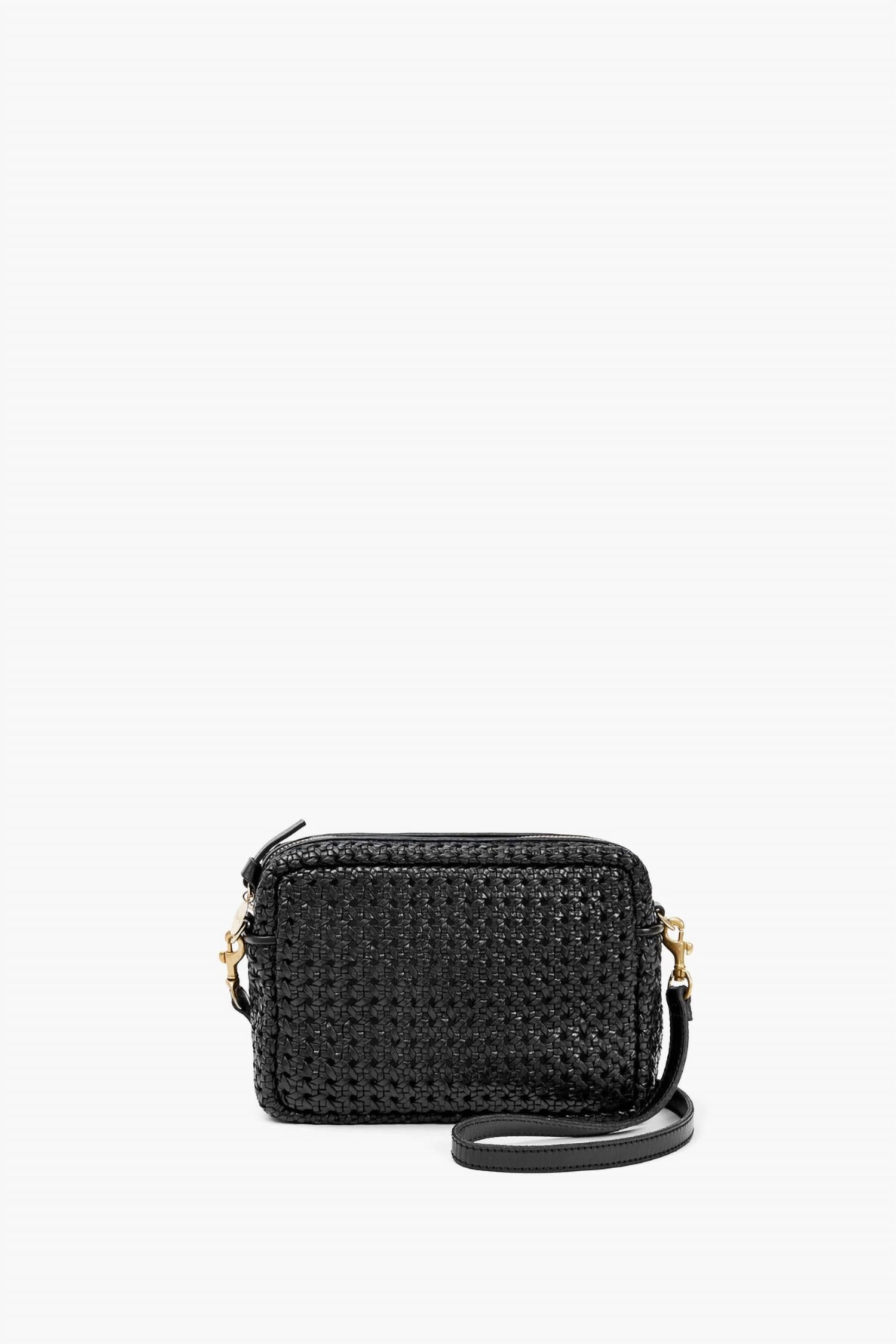 Women's Midi Sac Crossbody Bag In Black Rattan