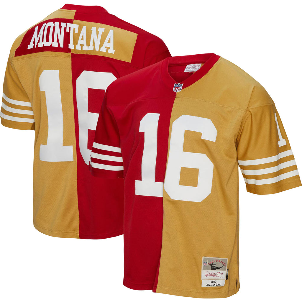 San Francisco 49ers Joe Montana Mitchell & Ness Scarlet/Gold 1990 Split Legacy Replica Jersey