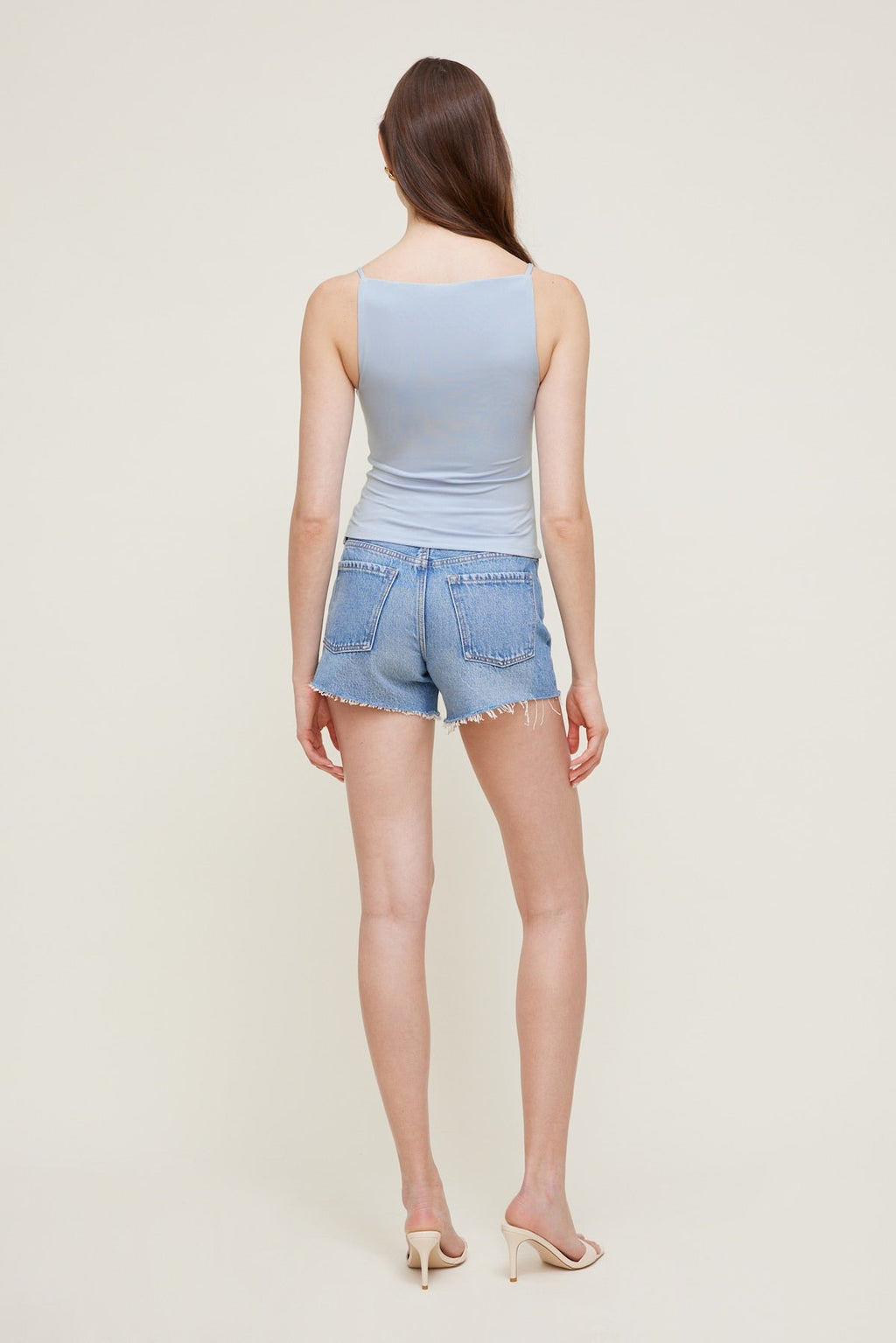 James Relaxed Mid Rise Denim Shorts