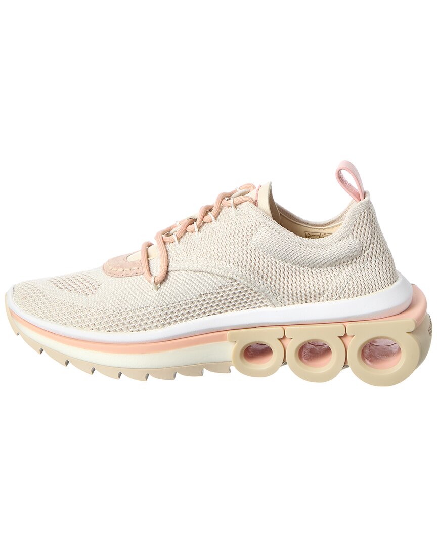 Ferragamo Nima Leather-Trim Sneaker