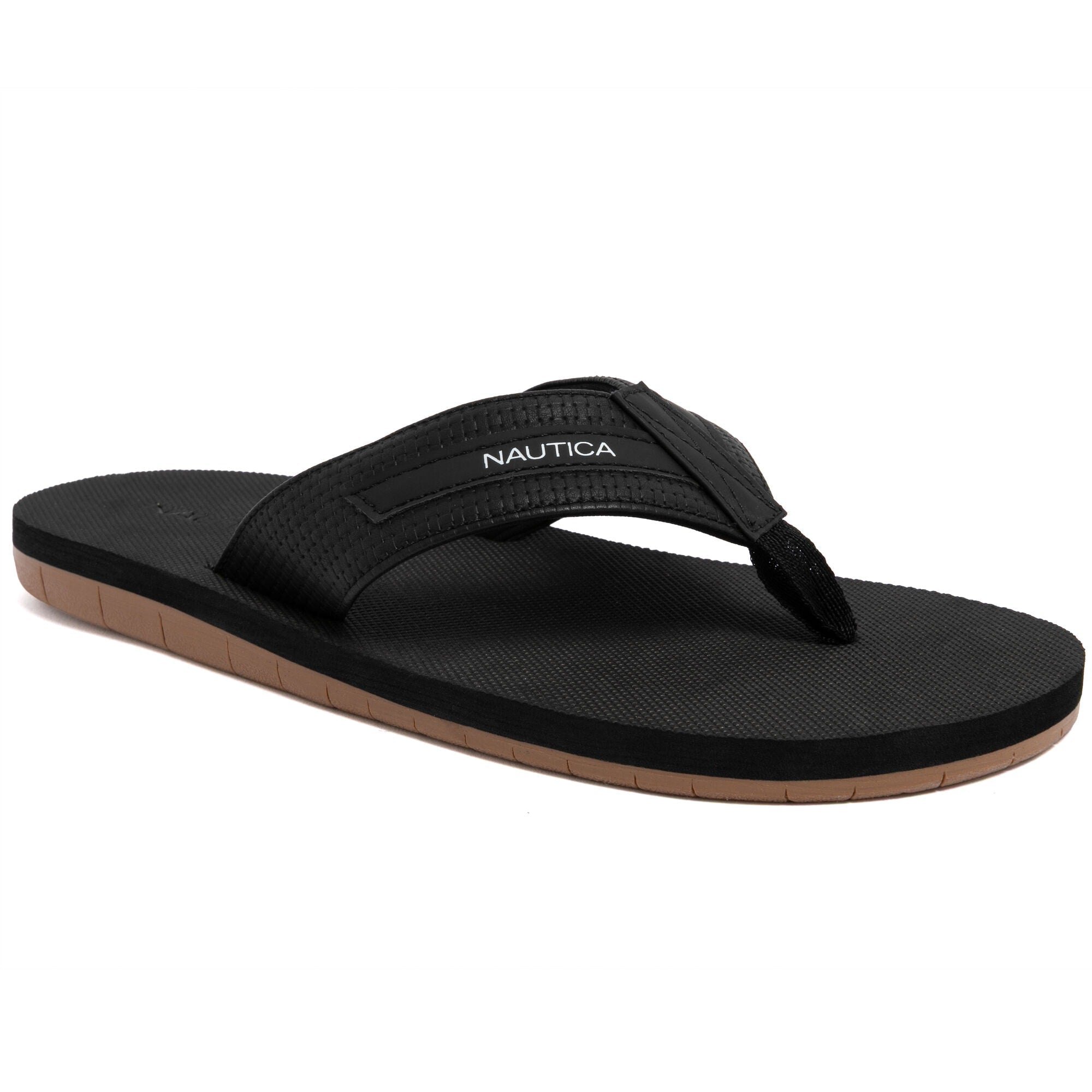 Nautica Mens Logo Flip-Flop