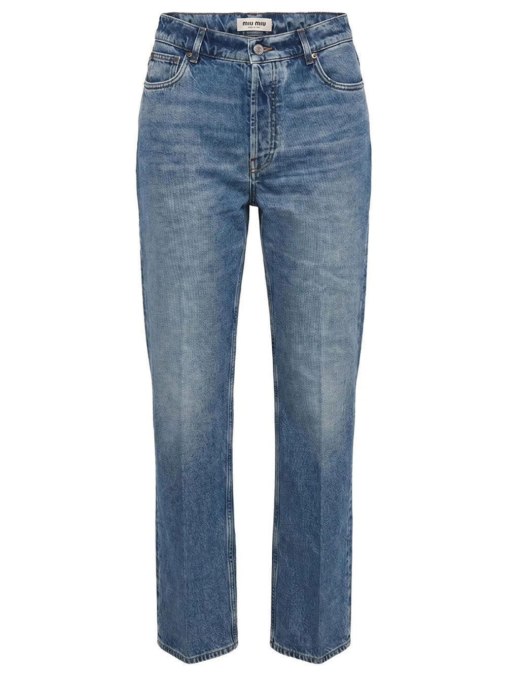 Miu Miu Women Pantaloni In Denim Washed