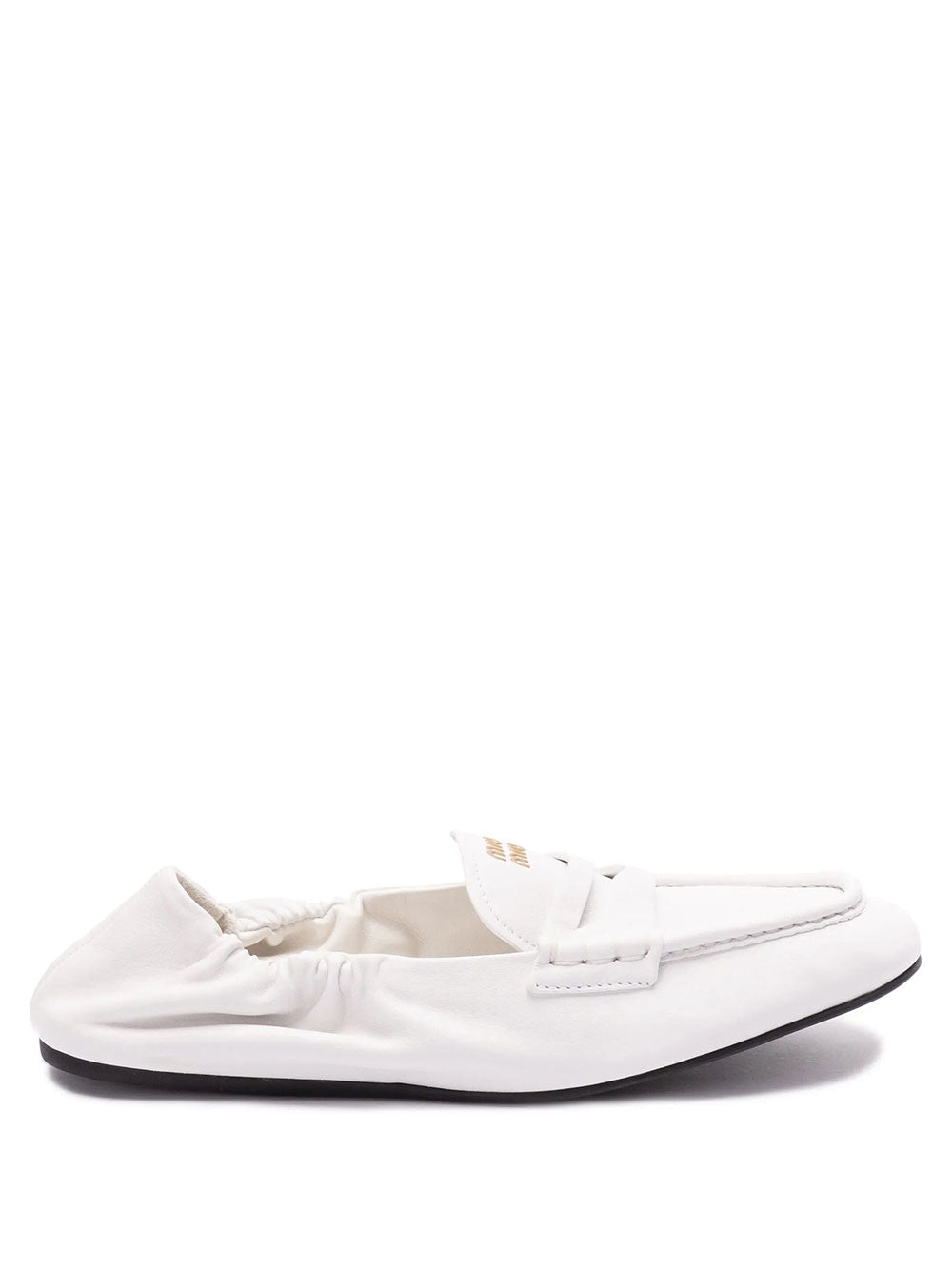 Miu Miu Women Ruches Nappa Leather Loafers