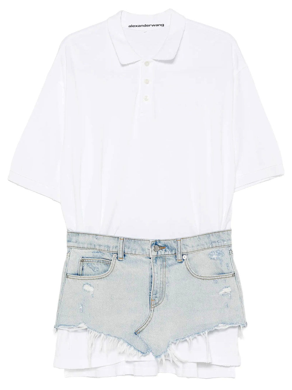 Alexander Wang Women Pre-Styled Denim Polo Dress