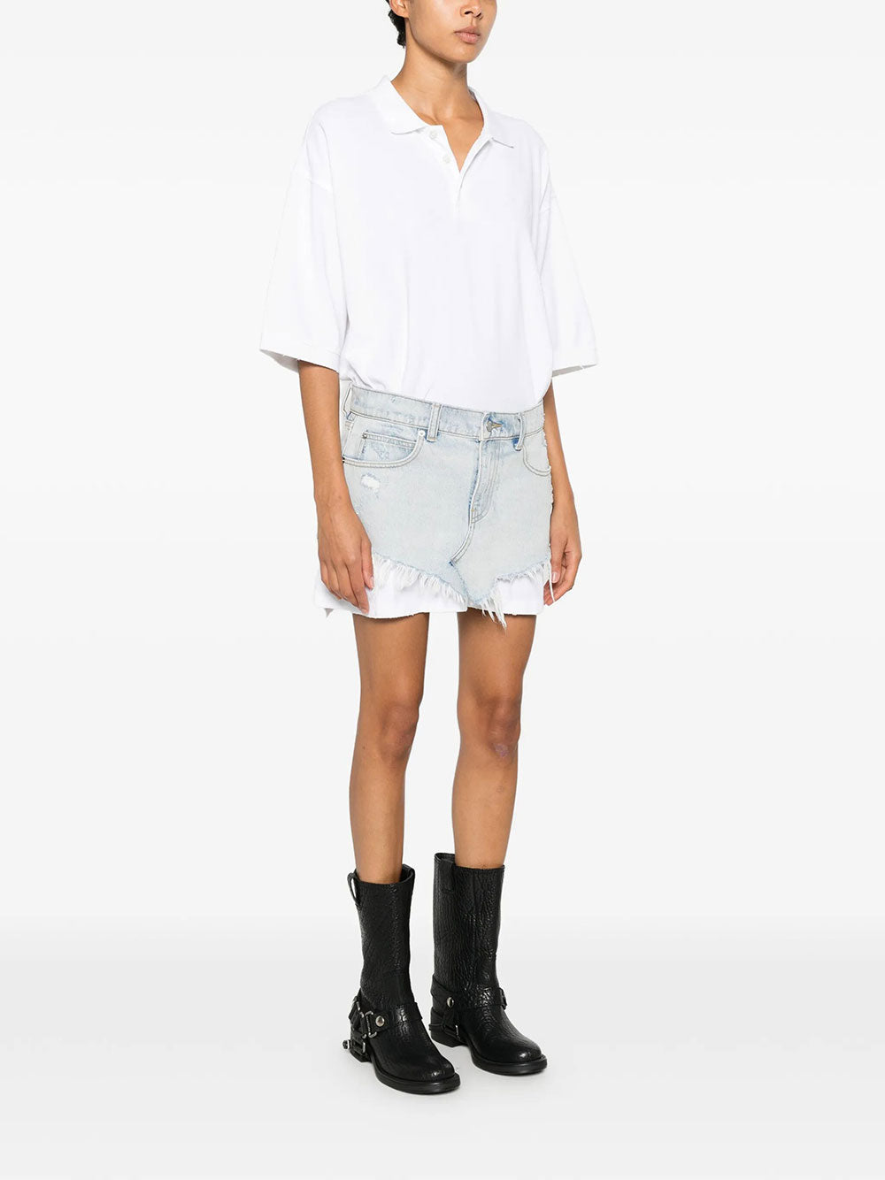 Alexander Wang Women Pre-Styled Denim Polo Dress