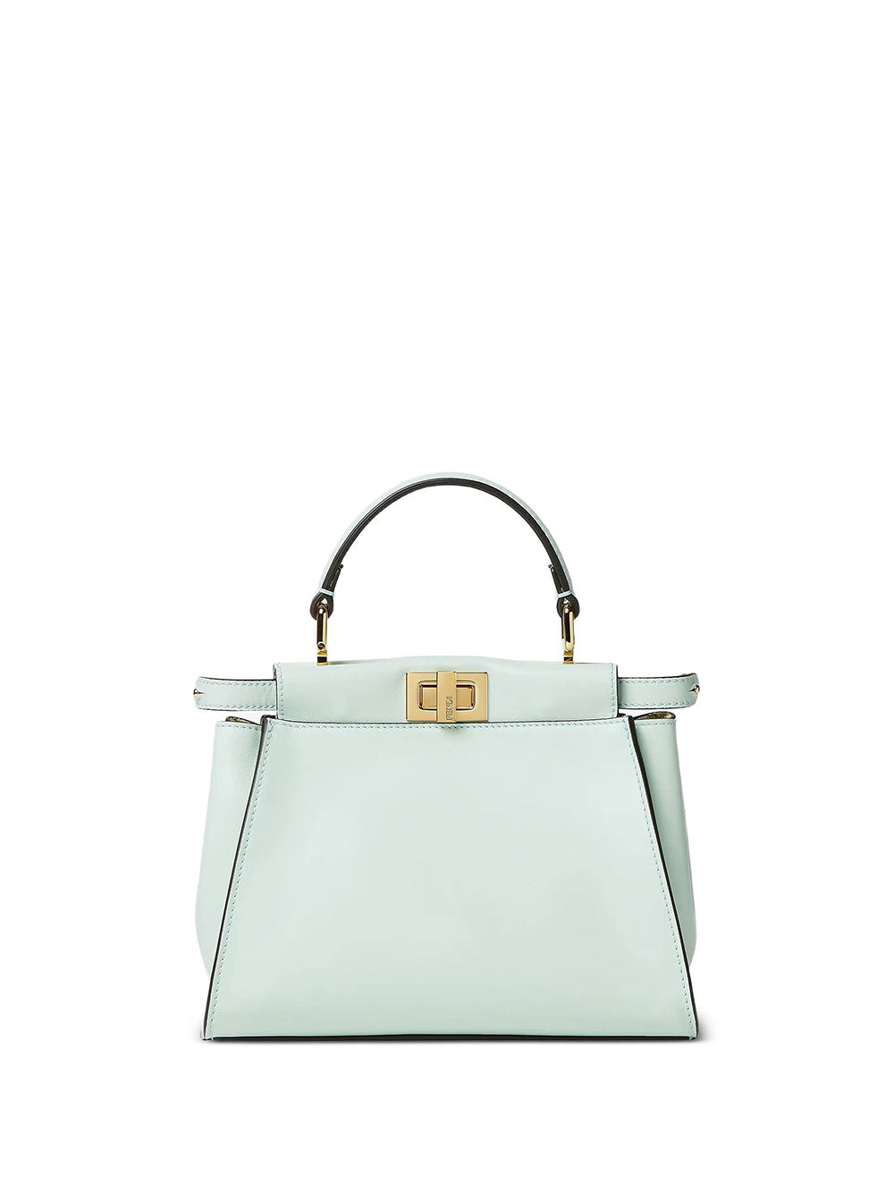 Fendi Women Peekaboo Mini Raffia-Effect Material And Sellier Leather Bag