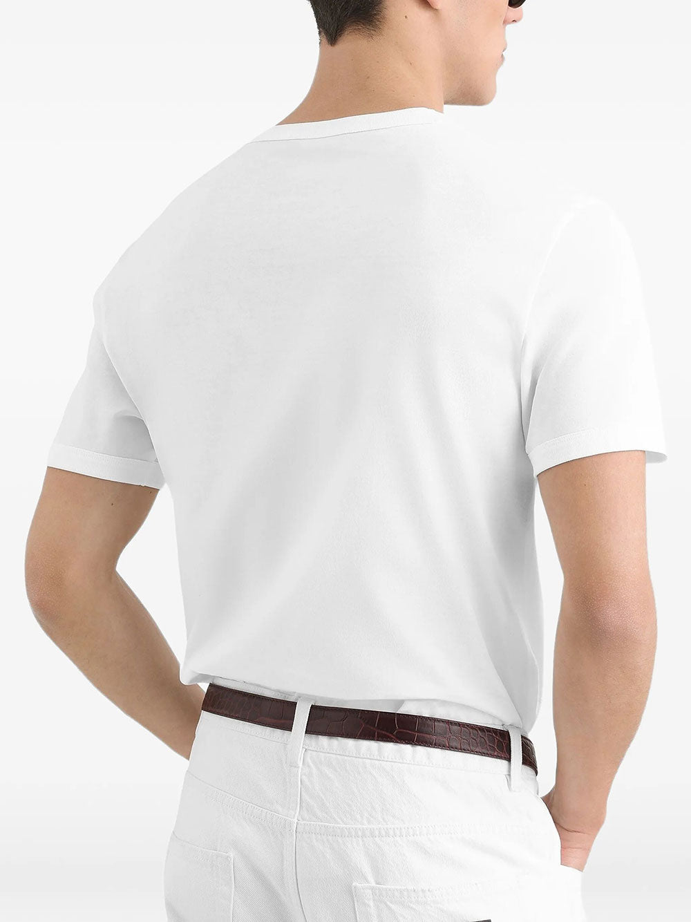 Dolce & Gabbana Men Cotton T-Shirt With Plaque