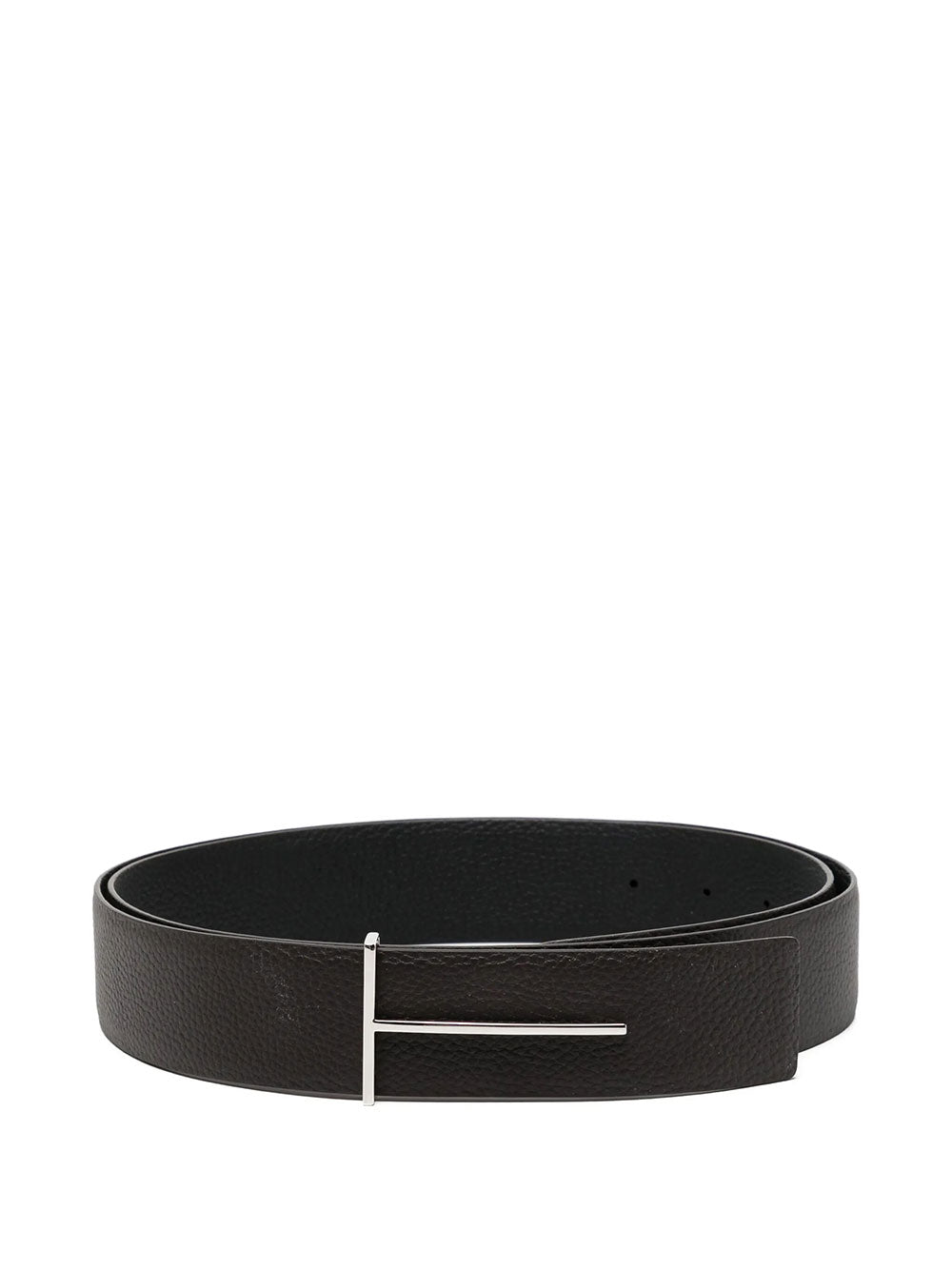 Tom Ford Men Cintura Reversibile T Slim In Pelle Fiore