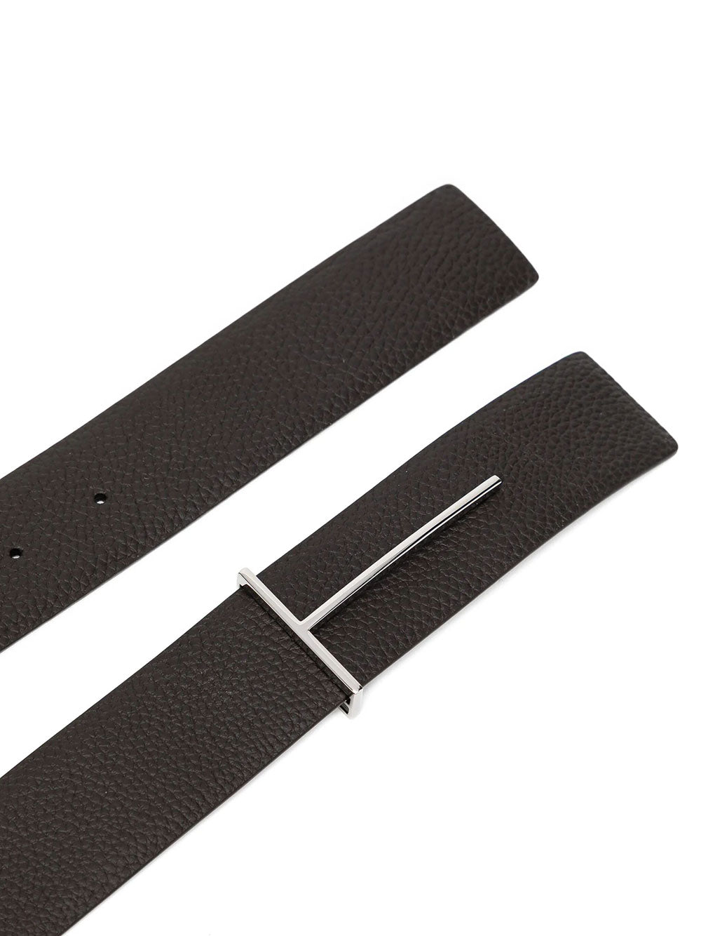 Tom Ford Men Cintura Reversibile T Slim In Pelle Fiore