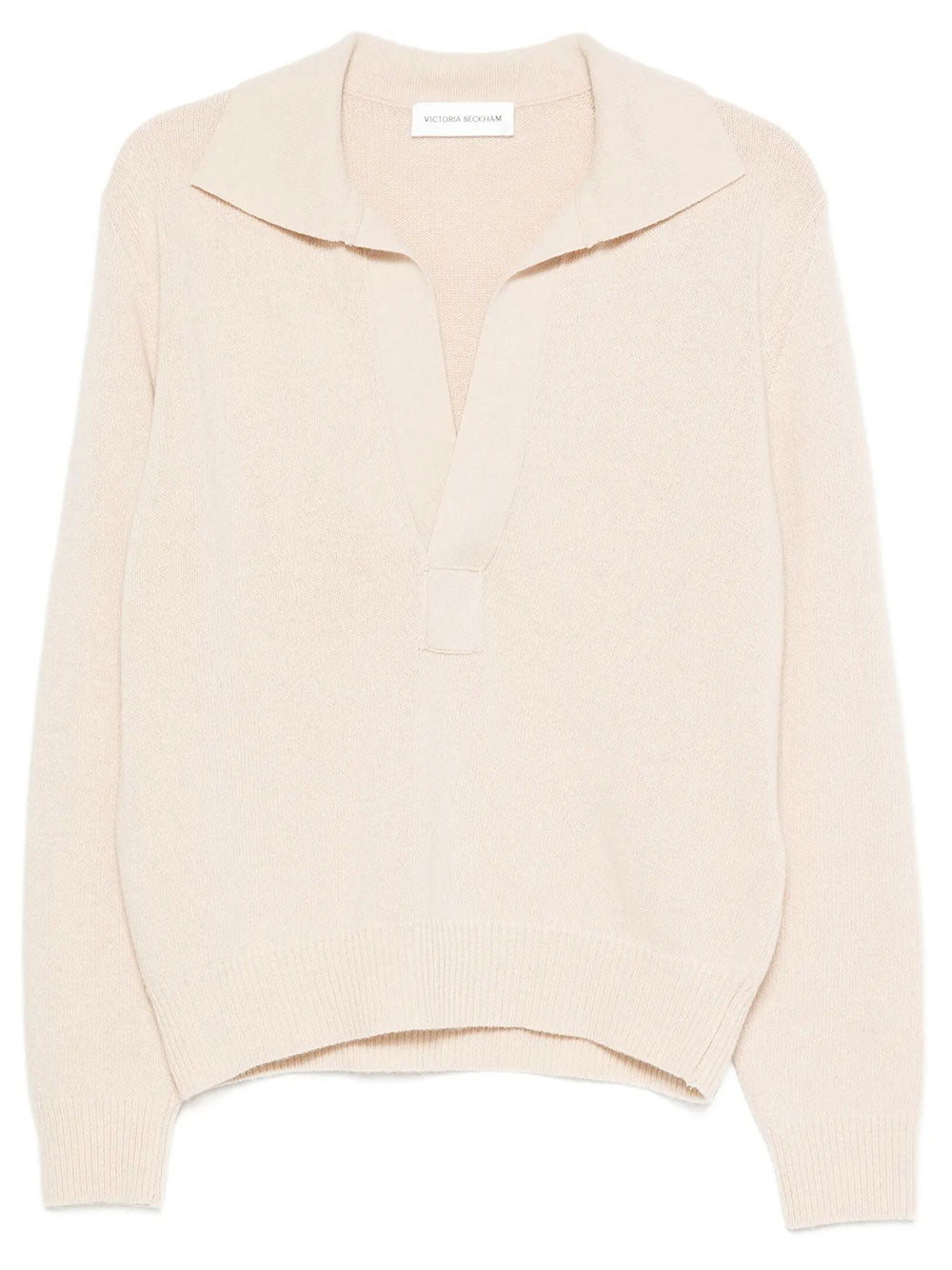 Victoria Beckham Women Genevieve Polo Jumper In Merino Wool