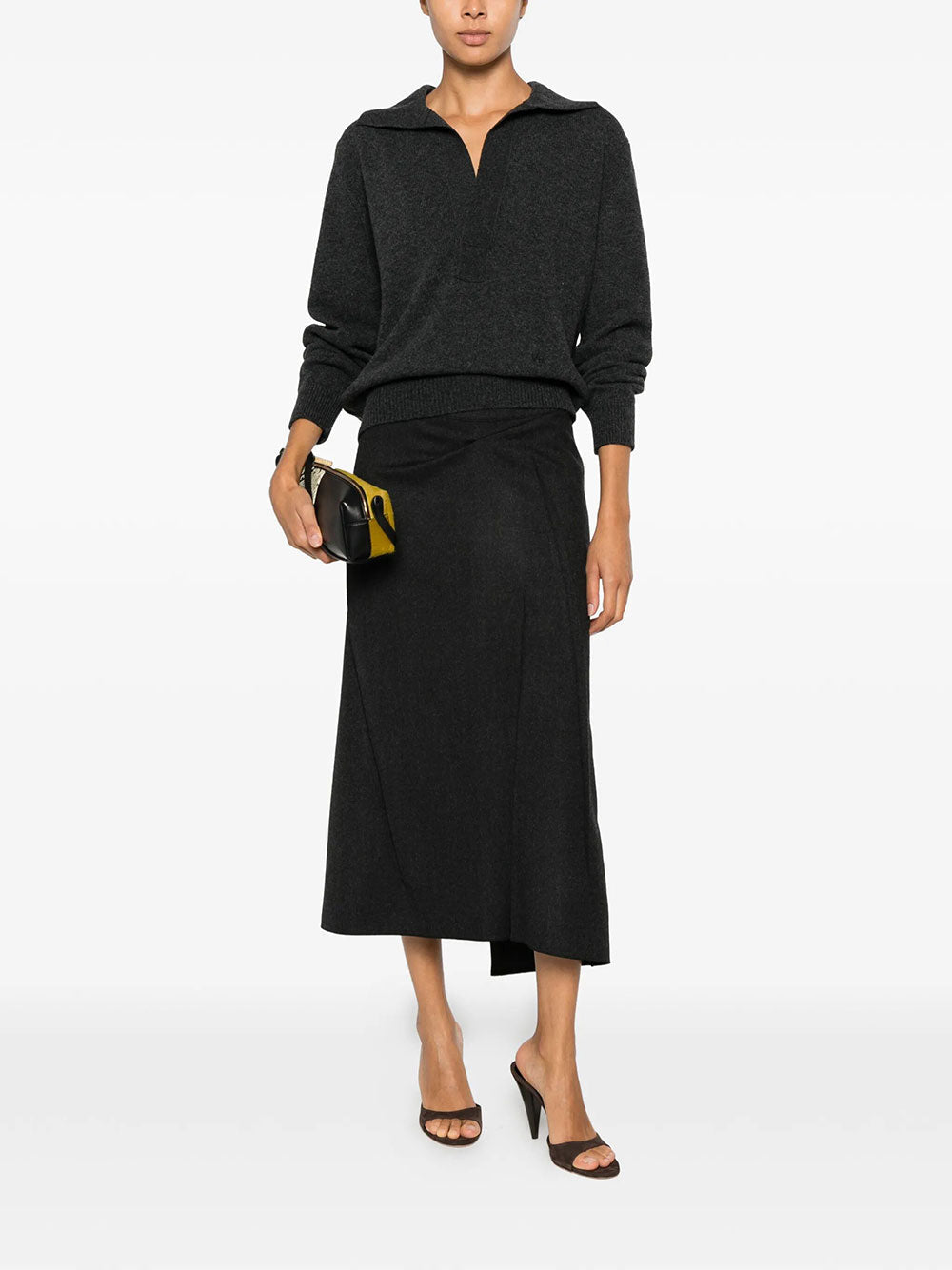 Victoria Beckham Women Genevieve Polo Jumper In Merino Wool