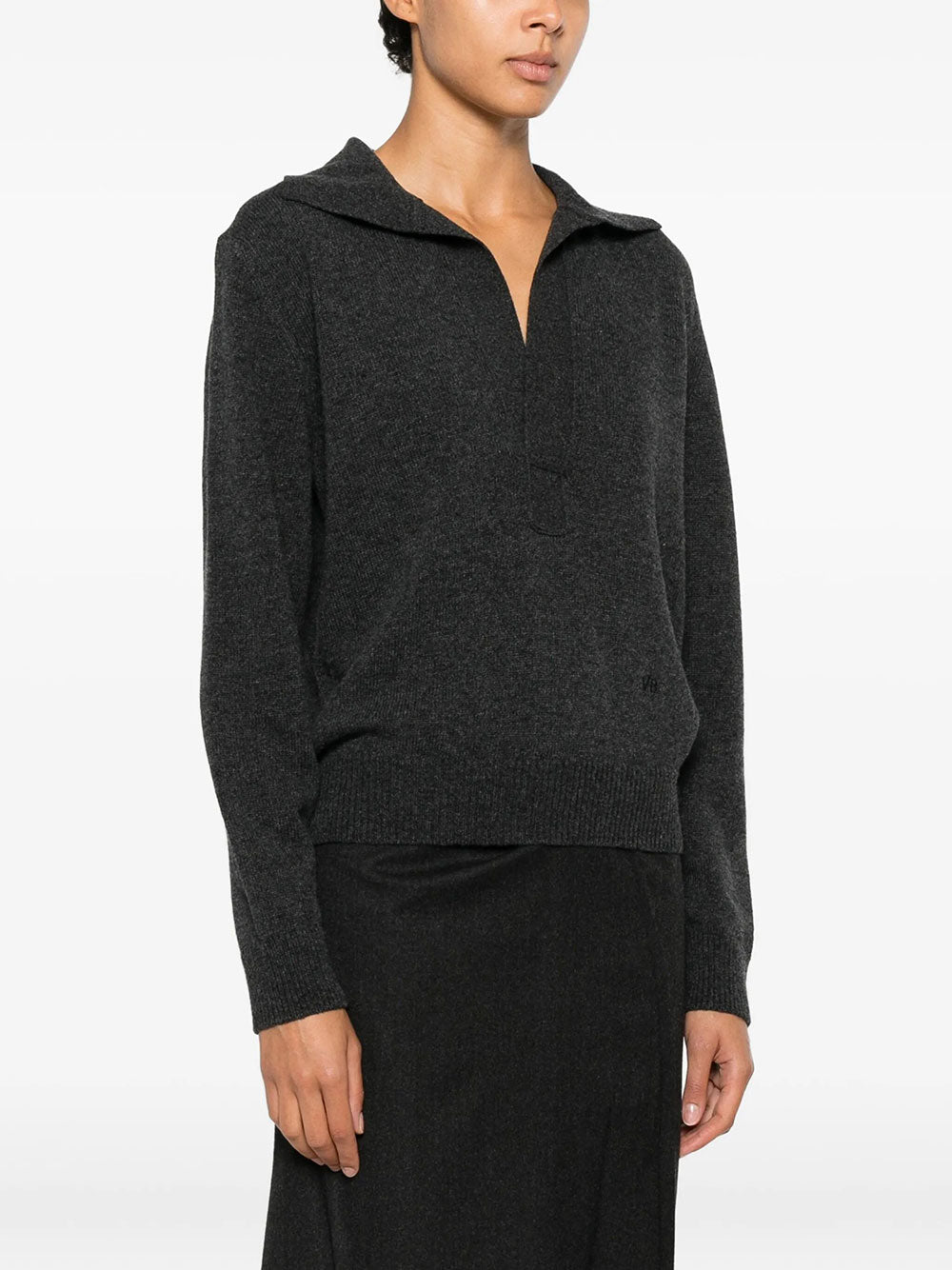 Victoria Beckham Women Genevieve Polo Jumper In Merino Wool