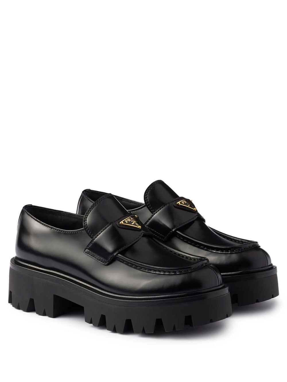 Prada Women Mocassini In Pelle Spazzolata