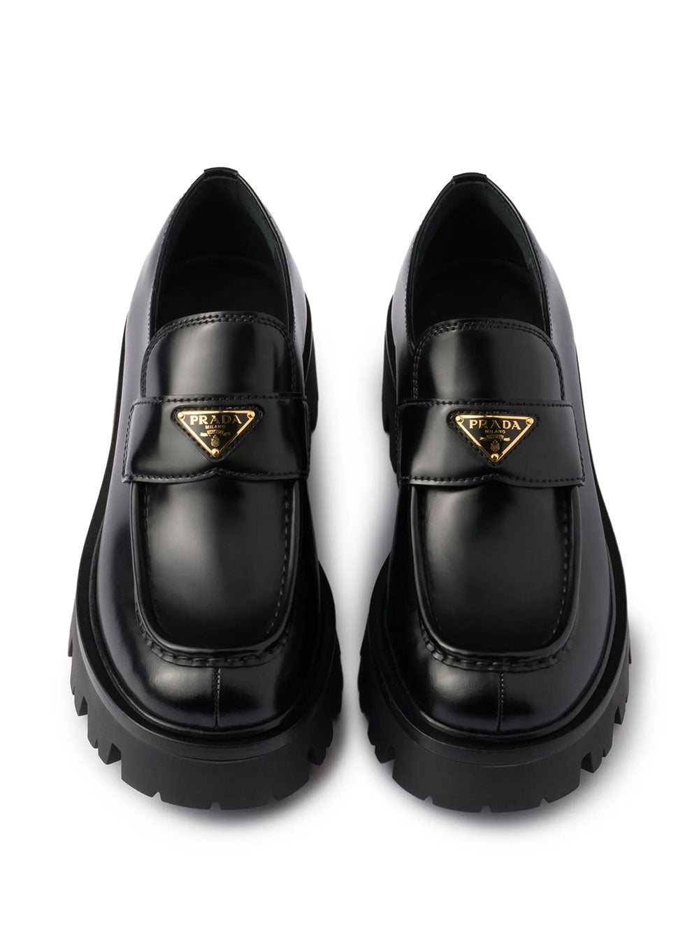 Prada Women Mocassini In Pelle Spazzolata