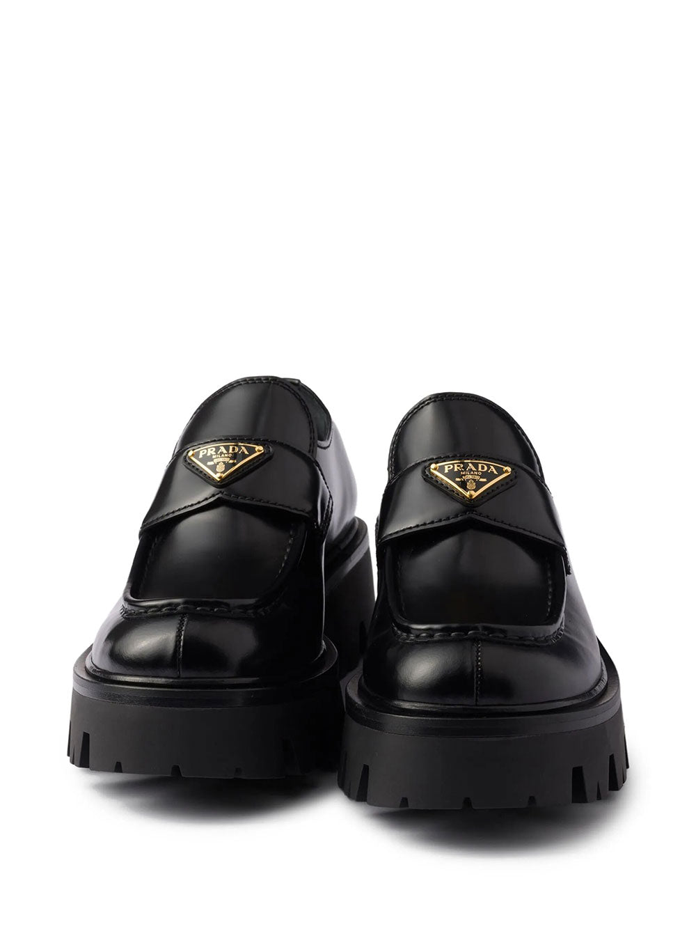 Prada Women Mocassini In Pelle Spazzolata