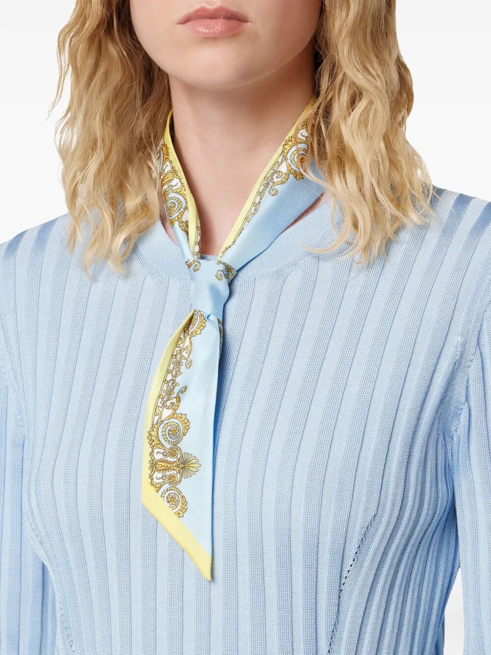 Versace Women Spring Barocco-Print Silk Twill Lavallière