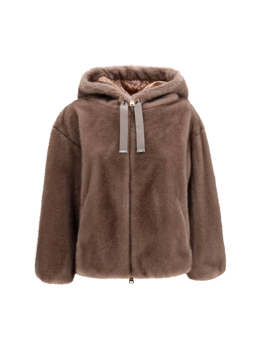Herno Women Hooded Jacket In Eco-Fur
