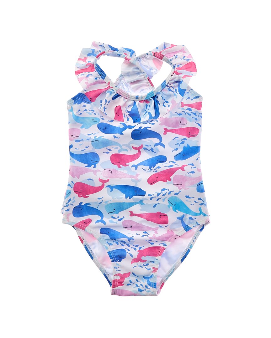 Flap Happy One Piece Rosy Whales Ruffle Swimsuit