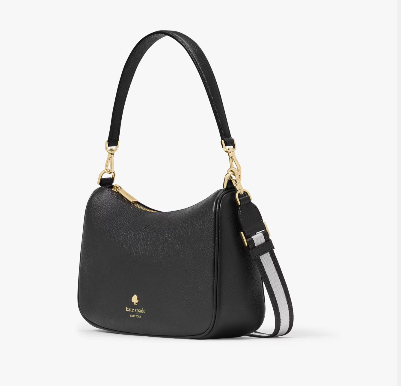 NWT Kate Spade Emma Leather Shoulder Bag In Black