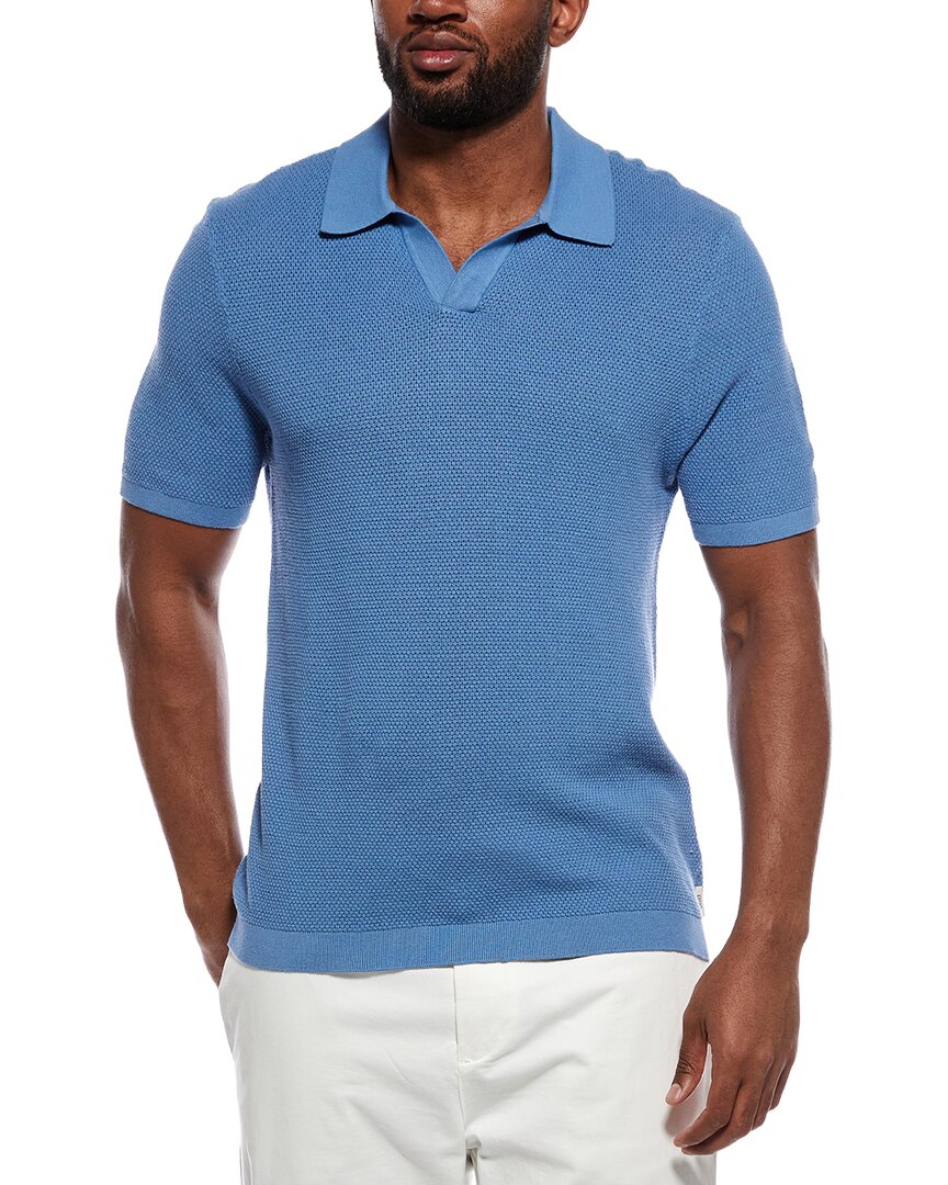 Onia Textured Johnny Collar Polo Shirt