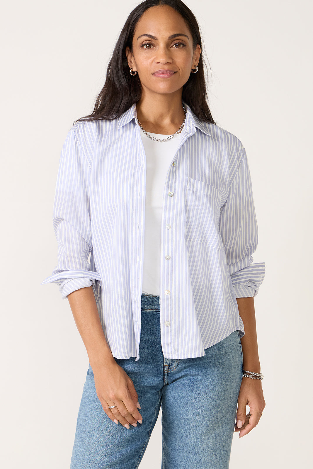 Women's Button Down Stripe Shirt