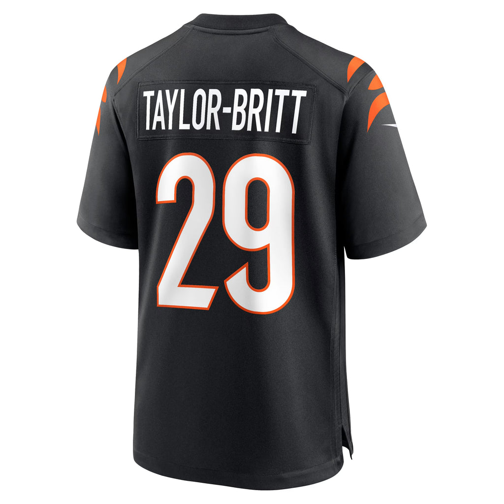 Cincinnati Bengals Cam Taylor-Britt Black Game Player Jersey