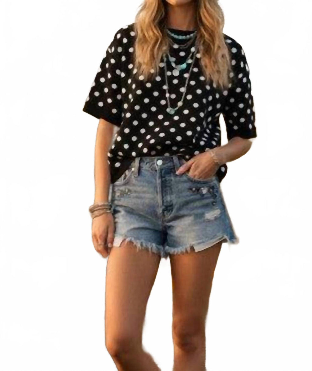 Polka Spots Sweater In Black