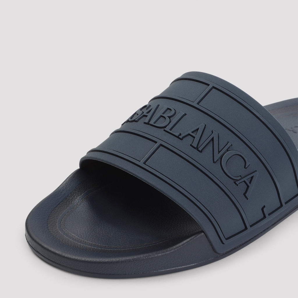 Casablanca Logo Pool Slides Men
