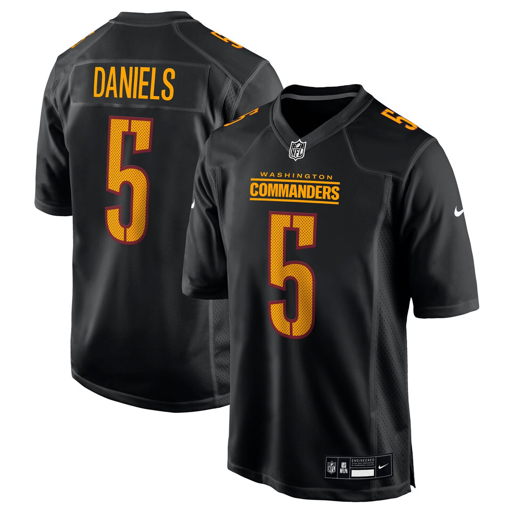 Washington Commanders Jayden Daniels Carbon Black Fashion Jersey