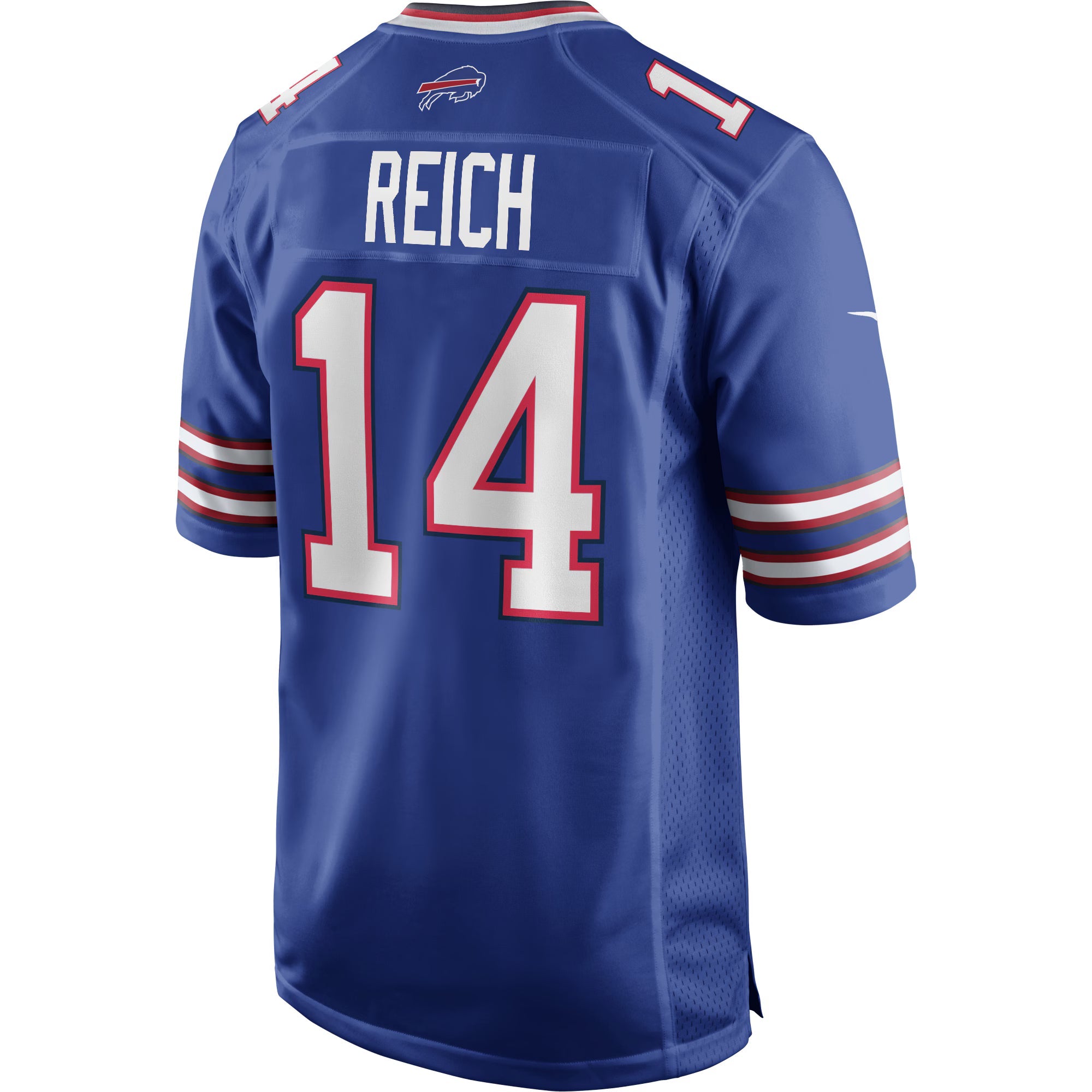 Buffalo Bills Frank Reich Royal Game Retired Player Jersey
