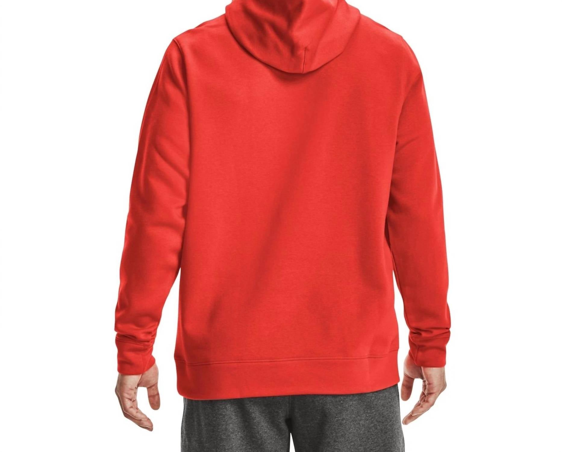 Men's Hustle Fleece Hoody In Dark Orange