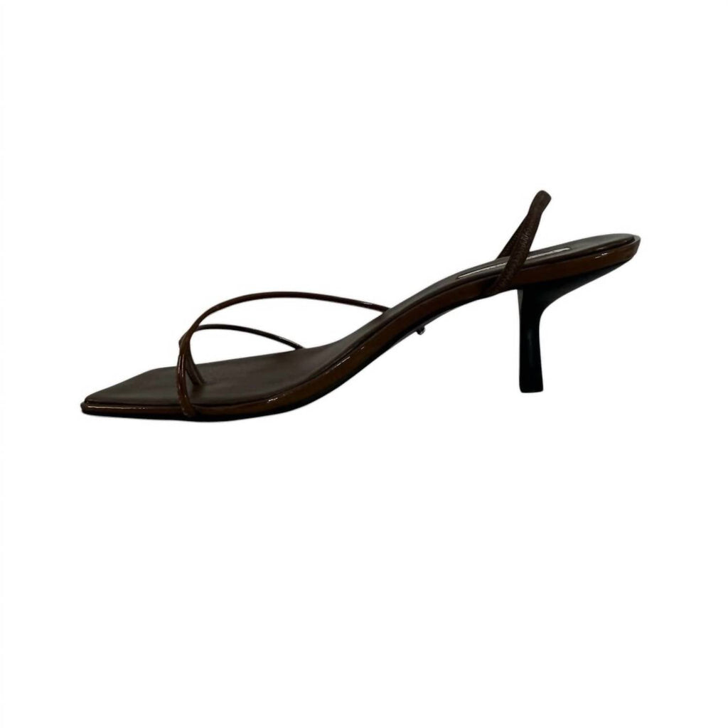 Women's Ruma Mocha Patent Leather Sandals In Black