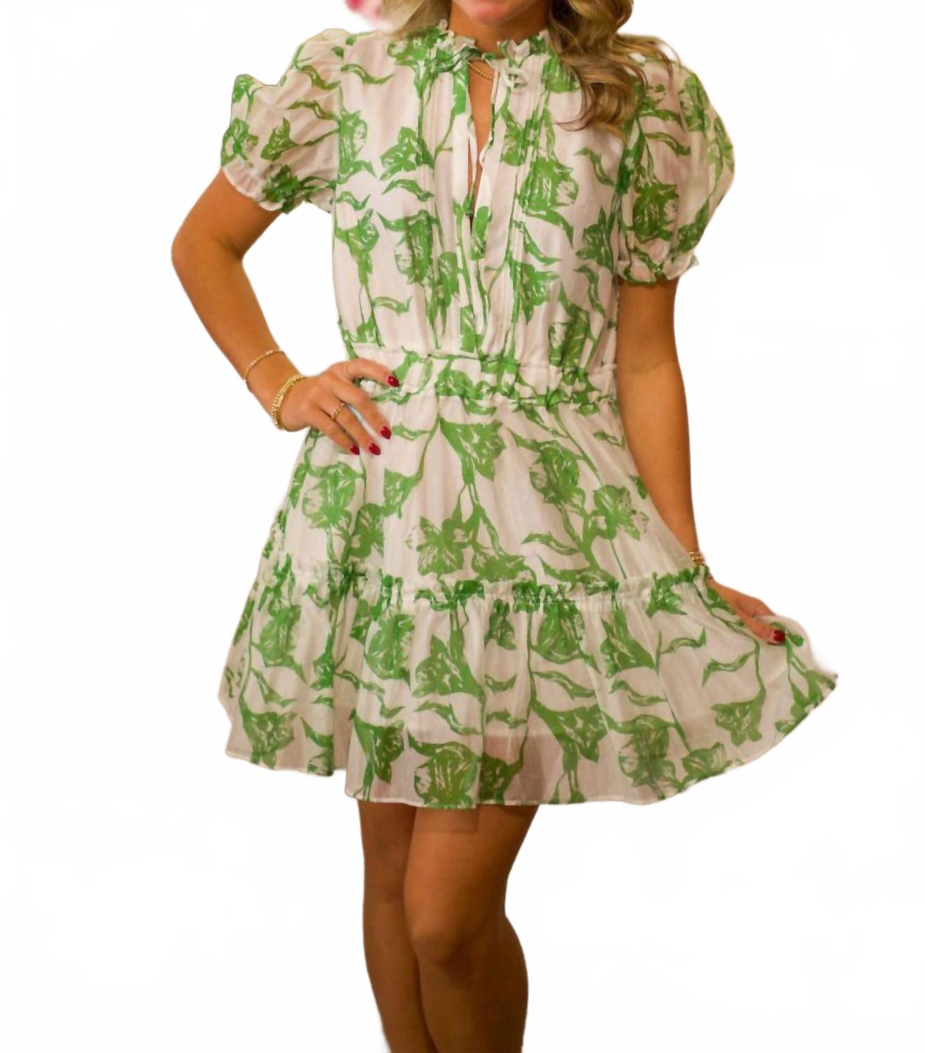 Bloom Mini Dress In Verdant