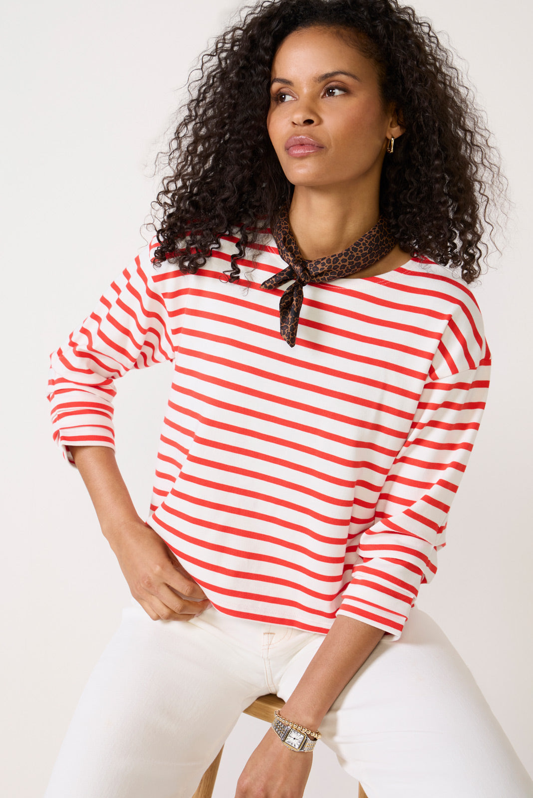 Women's Baily Shirred Sleeve Top
