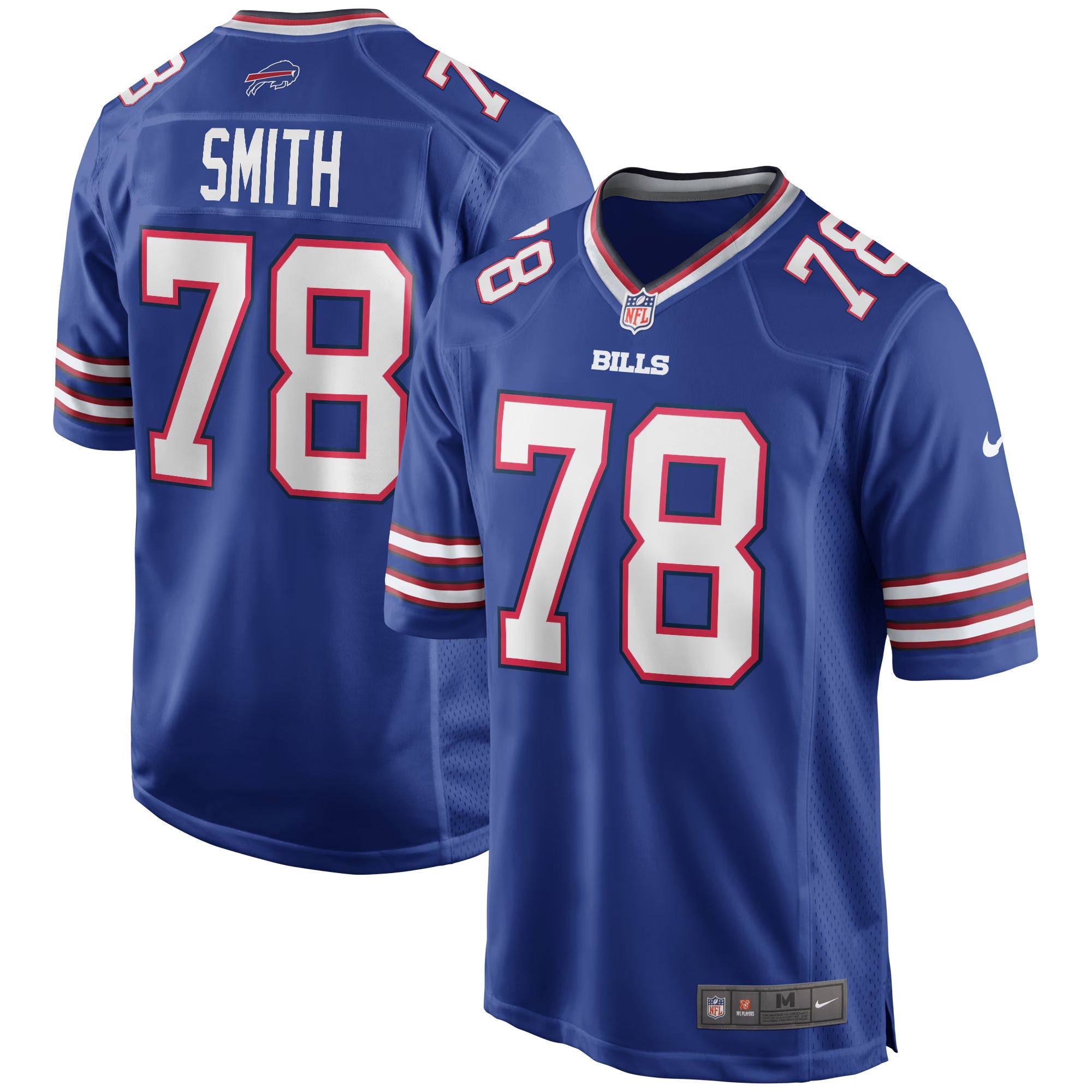 Buffalo Bills Bruce Smith Royal Game Retired Player Jersey