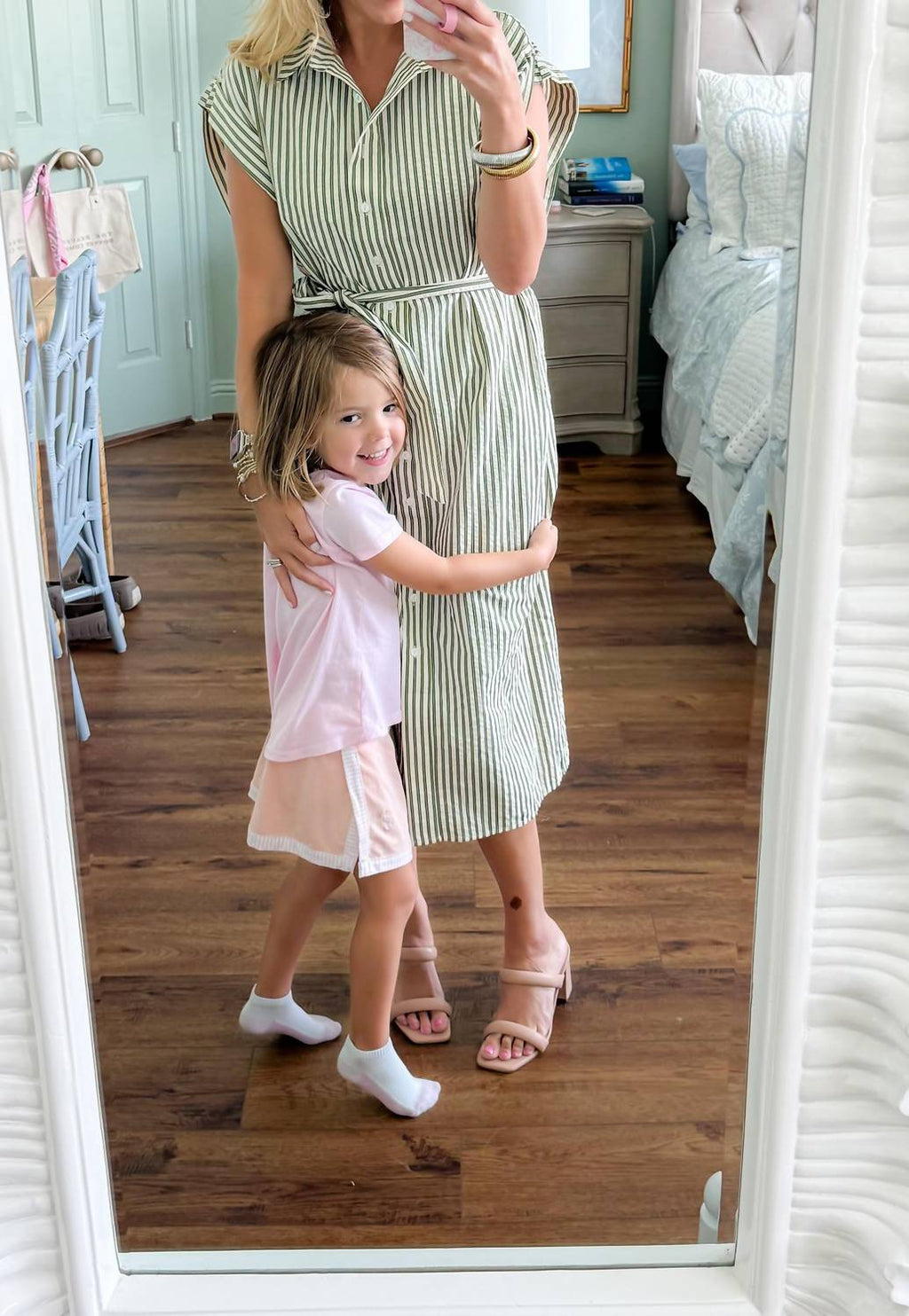 You In Stripes Midi Dress In Green